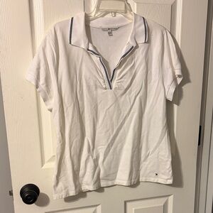 Tommy Hilfiger Women's White Short Sleeve Top